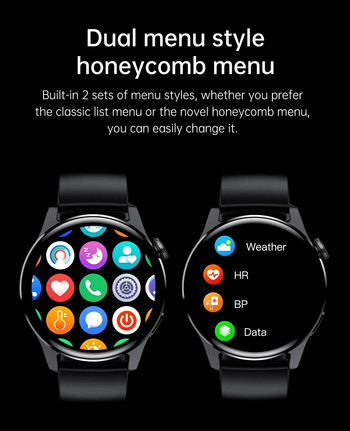 2022 Нов смарт часовник с Bluetooth обаждане Мъжки пълен сензорен спортен фитнес часовник Водоустойчив сърдечен ритъм Стоманена лента Smartwatch Android IOS