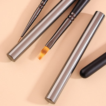 16 τμχ Μαύρη λαβή Μανικιούρ Μανικιούρ Πινέλο Νυχιών Σετ Japenese Nail Art Liner Pen For Drawing Σετ σκάλισμα με ακρυλικό τζελ για νύχια