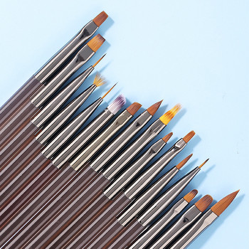 15 τμχ ακρυλικά πινέλα μανικιούρ Σετ σκάλισμα Σχέδιο Gel Gradient Brush Pinceles Nail Art Design