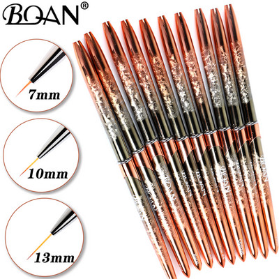 BQAN 3PCS Nail Art Brushes Set Gel Liner Nail Brush Gel Βερνίκι νυχιών Πινέλο ζωγραφικής Nail Art Design Πινέλο ζωγραφικής για τζελ