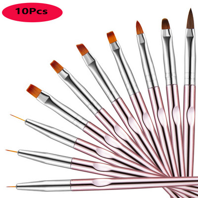 10/15 suurus küünekunsti pintslite komplekt maniküüri jaoks Akrüül UV geeljoonpliiats küünelakk maalipintsel Küünesalongi DIY maniküüri tööriist