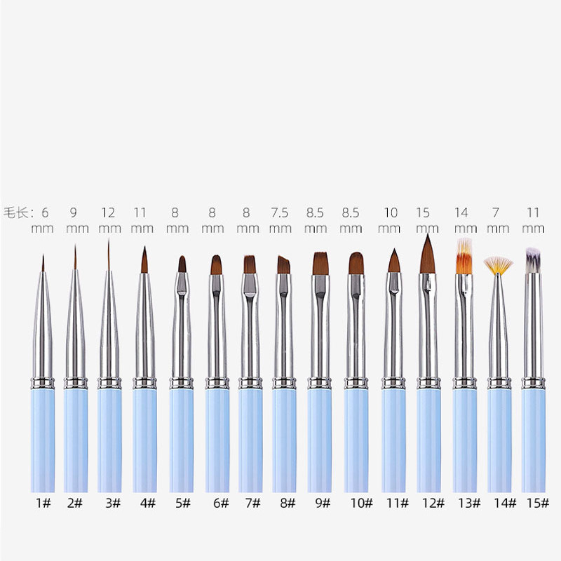 10/15 suurus küünekunsti pintslite komplekt maniküüri jaoks Akrüül UV geeljoonpliiats küünelakk maalipintsel Küünesalongi DIY maniküüri tööriist