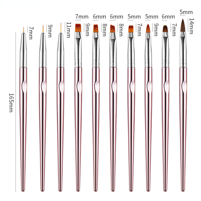 10/15 suurus küünekunsti pintslite komplekt maniküüri jaoks Akrüül UV geeljoonpliiats küünelakk maalipintsel Küünesalongi DIY maniküüri tööriist