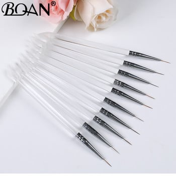 BQAN 11mm Nail Art Liner Brushes Gel Βούρτσα νυχιών Gel Βερνίκι νυχιών Πινέλο ζωγραφικής Nail Art Design Brush στυλό σχεδίασης για τζελ