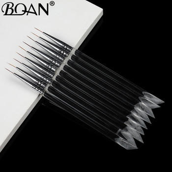 BQAN 11mm Nail Art Liner Brushes Gel Βούρτσα νυχιών Gel Βερνίκι νυχιών Πινέλο ζωγραφικής Nail Art Design Brush στυλό σχεδίασης για τζελ