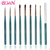 BQAN 1 db Nail Art Lakk Gél ecset Körömfestés Rajz Bélés Ecsetek Toll 5mm/7mm/11mm Manikűr Art sziromkefe #4 ovális haj