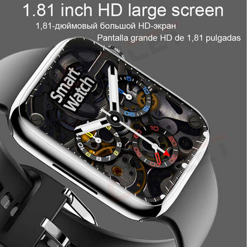 2022 IWO Смарт часовник Мъжки 1,81-инчов Смарт часовник Дамски многоезичен Bluetooth разговор Фитнес часовник за проследяване за Android IOS PK X8max