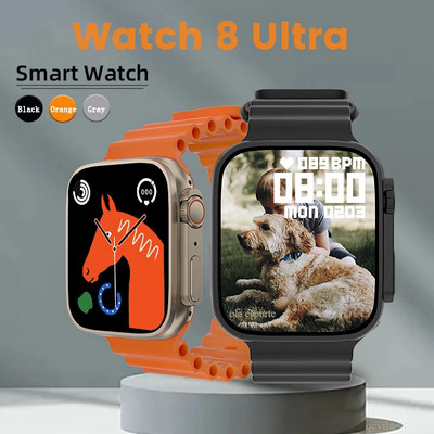 Смарт часовник ултра ново в SmartWatch 8 ultra Men SmartWatch Women Bluetooth Call Watch NFC Wireless Charge за Apple Xiaomi Phone