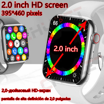 IWO 2,0-инчов смарт часовник Men Series 7 Bluetooth разговор Музикален Smartwatch Жени Heart Rate Fitness Tracker Clock за Huawei iphone