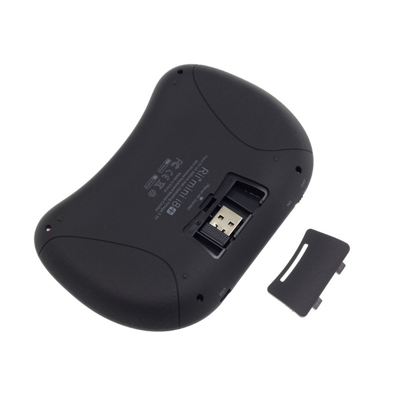 Tastatură Rii i8+ HE/RU/AR/FR/US Mini tastatură fără fir retroiluminată originală de 2,4 GHz cu touchpad pentru Android TV Box/PC/laptop