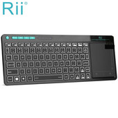 Rii RT518S Mini Bluetooth bežična 2-LED multimedijska tipkovnica s pozadinskim osvjetljenjem u boji Miš Punjiva tipkovnica za Android TV Box/PC