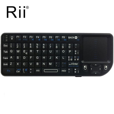 Tastatură fără fir originală Rii X1 Mini 2,4 GHz FR/RU/ES/US Air Mouse cu TouchPad pentru Android TV Box/Mini PC/Laptop