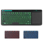 Rii K18 2.4G RGB Backlight Mini ασύρματο πληκτρολόγιο Επαναφορτιζόμενο πληκτρολόγιο Ρυθμιζόμενο οπίσθιο φωτισμό RGB για τηλέφωνα υπολογιστή Tablet Desktop