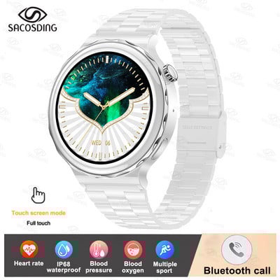 Bluetooth poziv Pametni sat Ženski 1,32 inčni 390*390 HD zaslon Ženski pametni sat Merač otkucaja srca Krvni tlak Ženski satovi