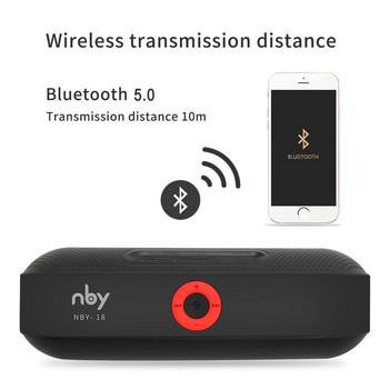 NBY 18 Преносим Bluetooth високоговорител Мини безжични високоговорители 3D стерео музикален съраунд поддръжка TF карта FM радио Субуфер Високоговорител