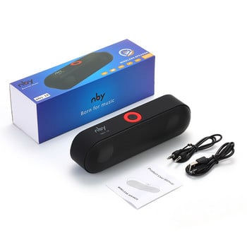 NBY 18 Преносим Bluetooth високоговорител Мини безжични високоговорители 3D стерео музикален съраунд поддръжка TF карта FM радио Субуфер Високоговорител