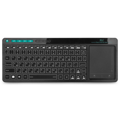 Μίνι ασύρματο πληκτρολόγιο Rii K18plus με Touchpad Έκδοση ΗΠΑ/RU/FR/HE/ES για υπολογιστή Smart IPTV Android TV Box