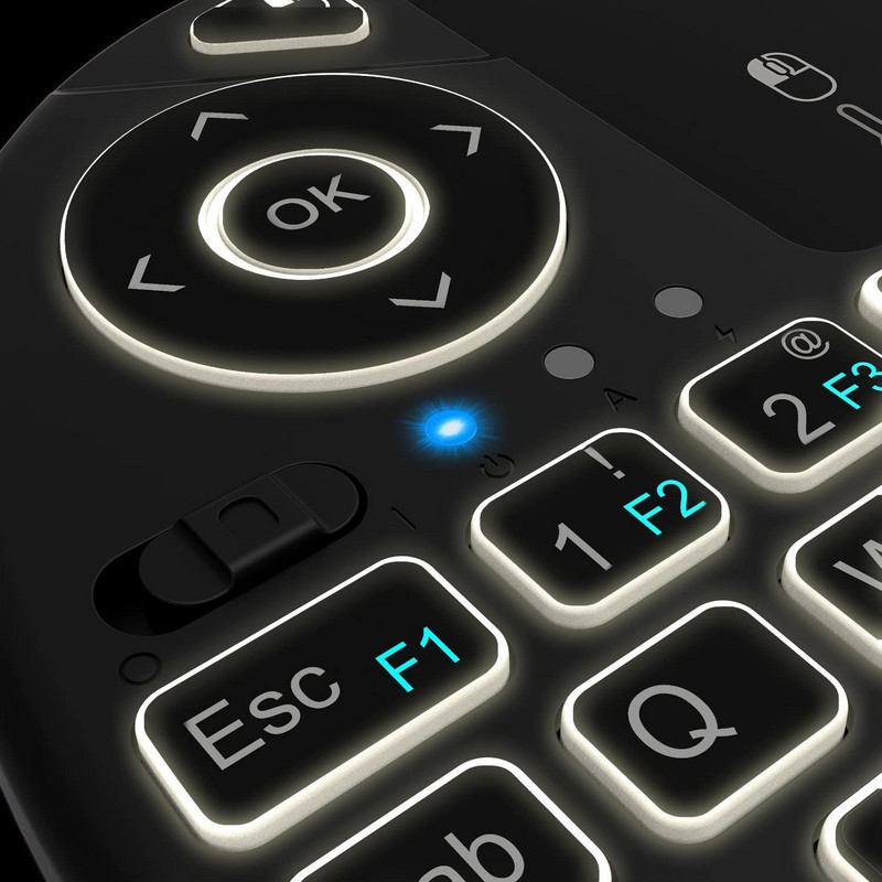 Rii Mini pozadinsko osvjetljenje Engleska tipkovnica Fly Air Mouse 2.4G Touchpad za Android TV Box PC I8x bežična tipkovnica