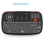 Rii Mini 2.4G френска клавиатура с тъчпад дистанционно управление за TV Box PC