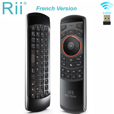 Rii Mini 2.4G френска клавиатура с тъчпад дистанционно управление за TV Box PC