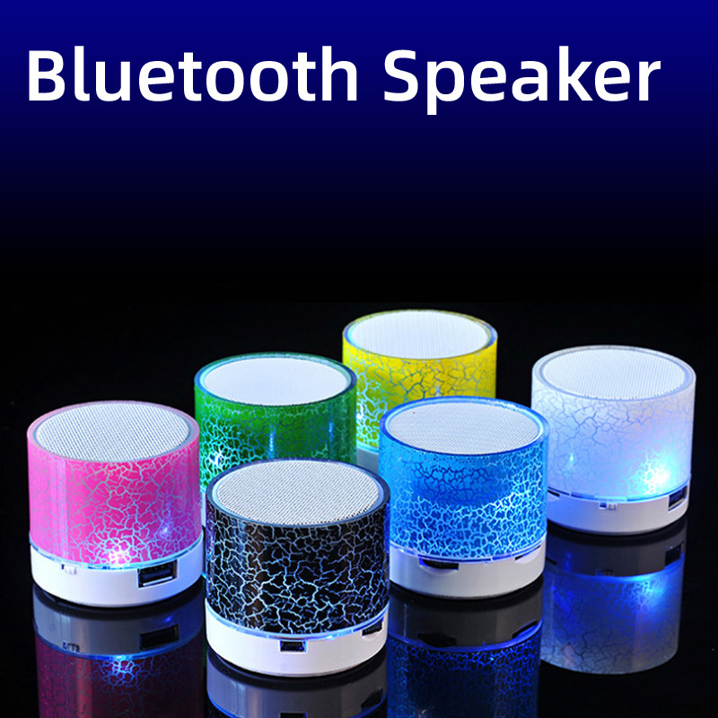 Novi mini prijenosni auto audio A9 Dazzling Crack LED bežični Bluetooth 4.1 subwoofer zvučnik TF kartica