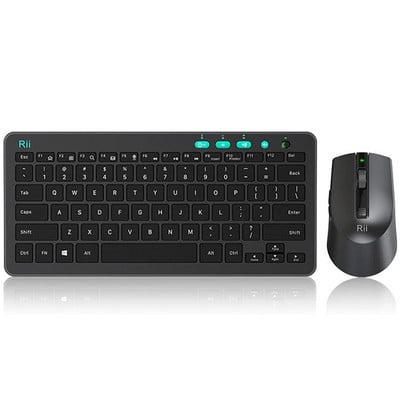 Rii RKM709 2,4G traadita RU/USA klaviatuuri ja hiire kombineeritud multimeedia kontoriklaviatuur arvuti sülearvuti lauaarvuti jaoks
