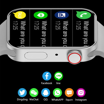 Смарт часовник LEMFO T100MAX мъже жени Bluetooth разговор смарт часовник серия 8 260mAh спортни часовници Безжично зареждане 2.0 инча 395*460