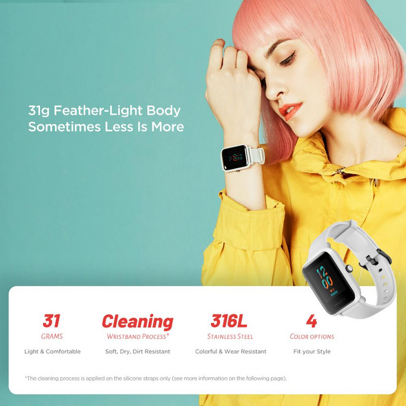 Παγκόσμια έκδοση Νέα Amazfit Bip S Smartwatch 5ATM αδιάβροχο ενσωματωμένο GPS GLONASS Bluetooth Smartwatch για τηλέφωνο Android Ios