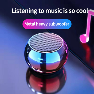 Difuzor Bluetooth fără fir flash portabil, mic subwoofer din oțel, metal, greu, mini difuzor mic Bluetooth pentru exterior