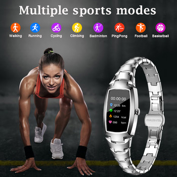 Моден смарт часовник Full Touch Smartwatch Дамски монитор за кръвно налягане Мулти-спортни режими Фитнес гривна за дама VS KW10 NY12