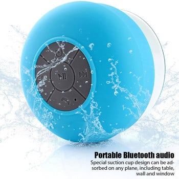 Мини Bluetooth безжичен високоговорител BTS-06 Водоустойчива адсорбирана звукова кутия за душ баня Преносим високоговорител за кола OfficeOutdoor