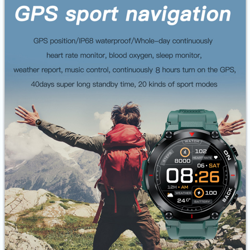 2023 Novi GPS satovi Ženski sportski pametni sat Muški GPS pozicioniranje Praćenje zdravlja IP68 Vodootporni pametni sat za Xiaomi Huawei