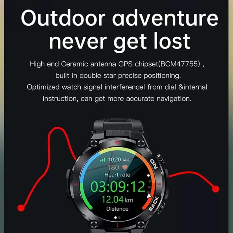 2023 Novi GPS satovi Ženski sportski pametni sat Muški GPS pozicioniranje Praćenje zdravlja IP68 Vodootporni pametni sat za Xiaomi Huawei
