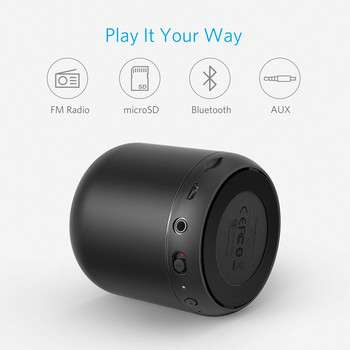 Anker Soundcore mini, супер-преносим Bluetooth високоговорител с 15-часово време за възпроизвеждане, 66-футов обхват на Bluetooth, подобрен бас микрофон