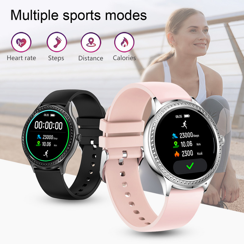 WEEDOM 2022 luxus, teljes érintőképernyős okosóra női pulzusmérő fitneszmérő okosóra női karóra Android IOS rendszerhez