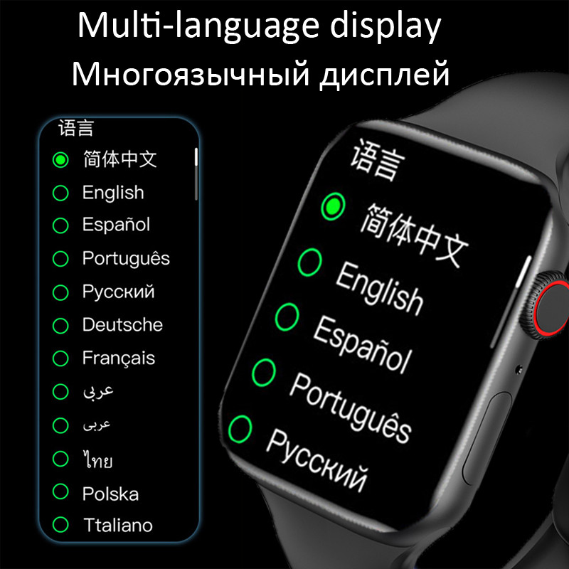 IWO Pametni sat Muški Serije 8 Pametni sat Ženski Bluetooth Poziv Glazbeni Satovi Sportski Praćenje otkucaja srca Fitness 1,93 inčni HD zaslon