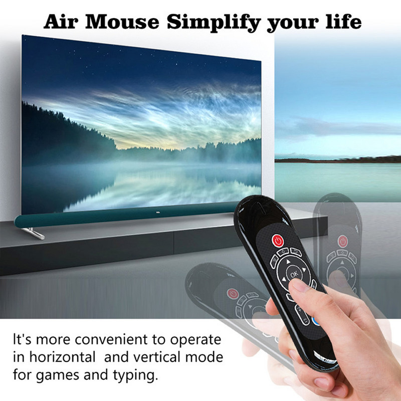 Tastatură fără fir T120 2,4 GHz Air Fly Mouse Suport Google Voice Assistant 7 culori Telecomandă iluminată din spate pentru Android TV Box