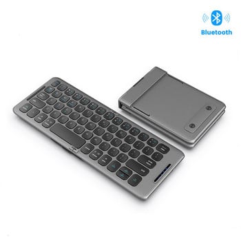 HKYC Сгъваема 5.1 Bluetooth клавиатура USB Type C за Windows Android IOS за iPad Компютър Tablet PC Phone Keyboard 3-Device Sync