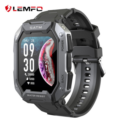 LEMFO Smart Watch Men Bluetooth Κλήση IP68 Αδιάβροχες αθλητικές λειτουργίες Οθόνη υγείας Smartwatch 380mAh Long Standby Ανδρικό Ρολόι
