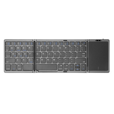 Tastatură pliabilă Bluetooth Tastatură portabilă reîncărcabilă Mini USB cu fir cu mouse-ul touchpad pentru Android PC Tabletă Sincronizare cu 3 dispozitive