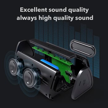 Mifa Bluetooth високоговорител Преносим безжичен високоговорител Звукова система 10 W стерео музикален съраунд Водоустойчив външен високоговорител