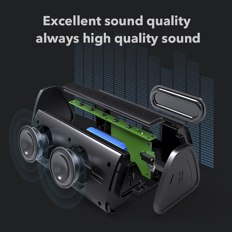 Mifa Bluetooth hangszóró Hordozható vezeték nélküli hangszóró hangrendszer 10 W sztereó zenei térhatású vízálló kültéri hangszóró