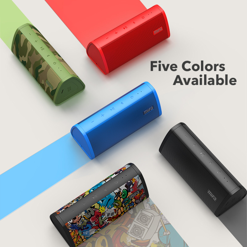 Mifa Bluetooth hangszóró Hordozható vezeték nélküli hangszóró hangrendszer 10 W sztereó zenei térhatású vízálló kültéri hangszóró