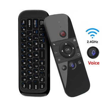 HKYC W1 PRO Fly Air Mouse Wireless Keyboard Mouse 2.4G Rechargeble Mini Remote Control for Laptop Smart Android TV Box PC PC