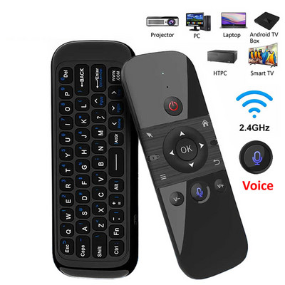 HKYC W1 PRO Fly Air Mouse bežična tipkovnica miš 2.4G punjivi mini daljinski upravljač za prijenosno računalo Smart Android TV Box PC
