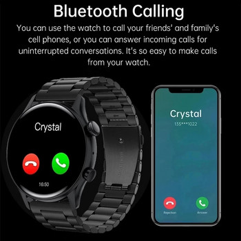 2022 Нов NFC мъжки смарт часовник AMOLED 390*390 HD екран Винаги показва IP68 водоустойчив Bluetooth разговор SmartWatch за Android ios