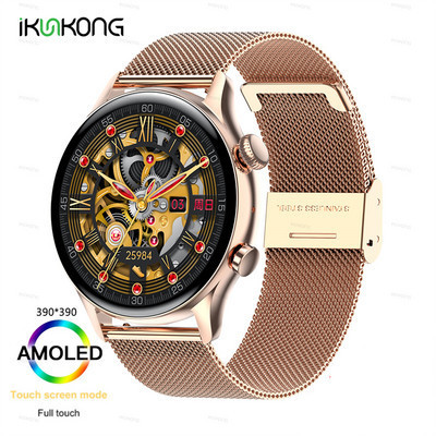 2022 Νέο NFC Ανδρικό Έξυπνο Ρολόι AMOLED 390*390 Οθόνη HD Πάντα Εμφάνιση IP68 Αδιάβροχη Κλήση Bluetooth SmartWatch για Android ios