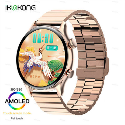 2022 Νέο NFC Ανδρικό Έξυπνο Ρολόι AMOLED 390*390 Οθόνη HD Πάντα Εμφάνιση IP68 Αδιάβροχη Κλήση Bluetooth SmartWatch για Android ios