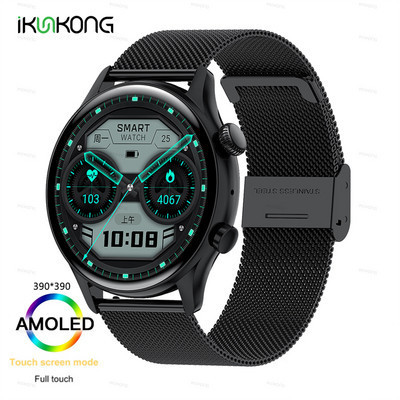 2022 Νέο NFC Ανδρικό Έξυπνο Ρολόι AMOLED 390*390 Οθόνη HD Πάντα Εμφάνιση IP68 Αδιάβροχη Κλήση Bluetooth SmartWatch για Android ios