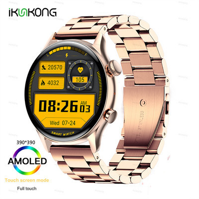 2022 Νέο NFC Ανδρικό Έξυπνο Ρολόι AMOLED 390*390 Οθόνη HD Πάντα Εμφάνιση IP68 Αδιάβροχη Κλήση Bluetooth SmartWatch για Android ios